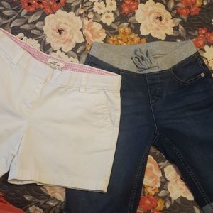 Vineyard vine white shorts and justice Bermuda